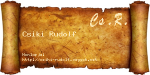 Csiki Rudolf névjegykártya